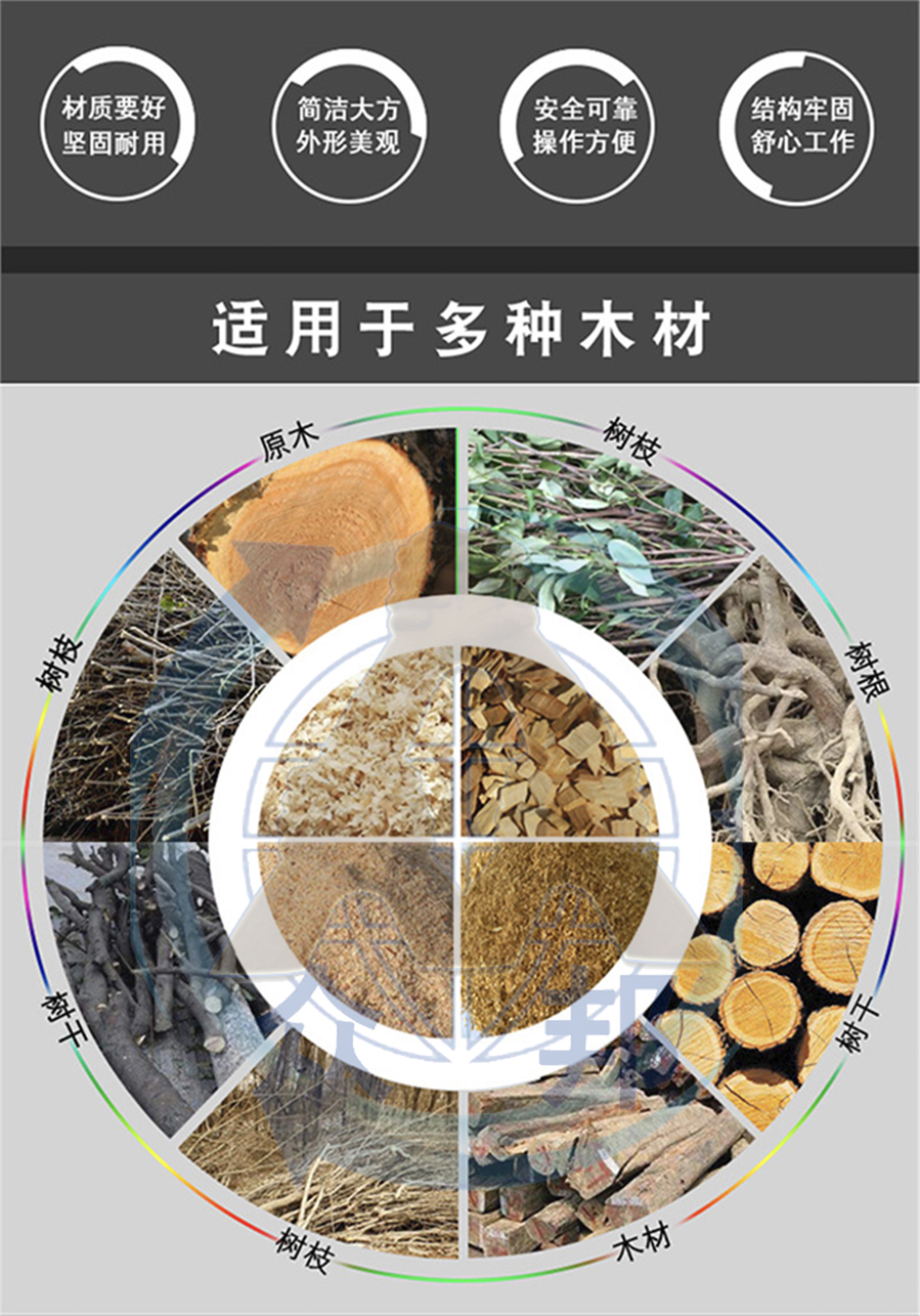 移動鏈板木材破碎機(jī)適用樹木